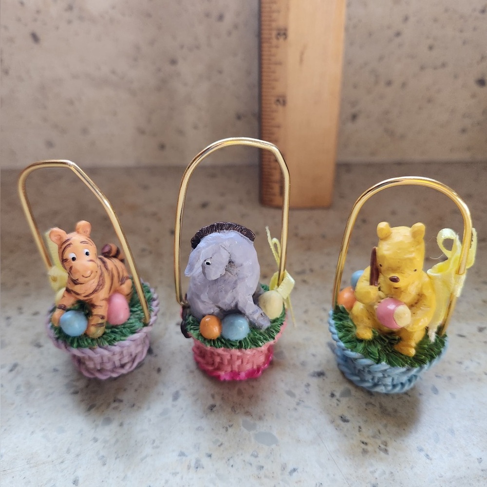 Set of 3 Disney Resin 2” figurines Winnie the Pooh, Eeyore and of course Tigger